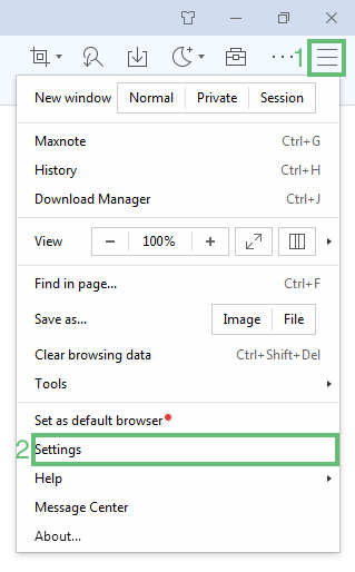 Maxthon Settings - RSBotSpot